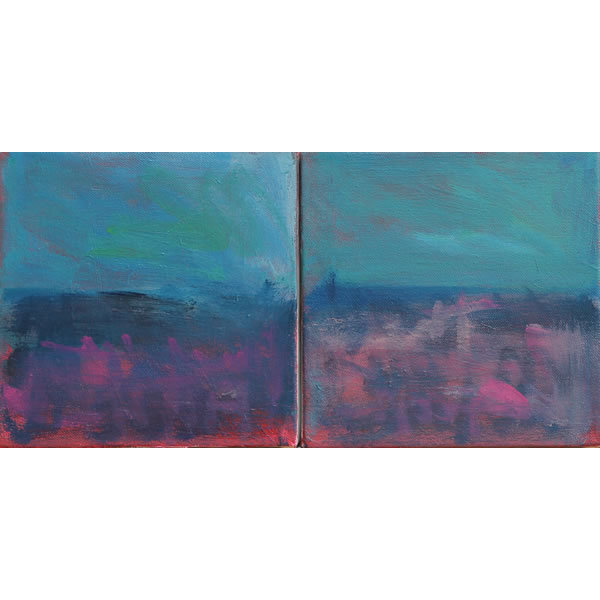 Another Day - Oil on two canvases