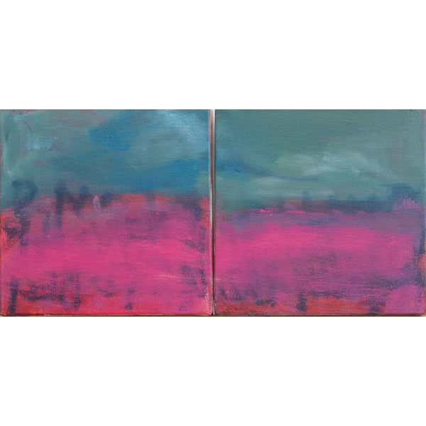 Pink Dawn - Oil on two canvases